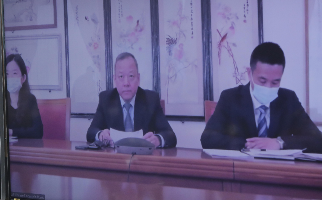 驻俄使馆李静援公使讲话